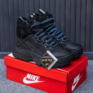 New Stylish Men’s Black Outdoor Winter Boots – Waterproof, Fleece Lined